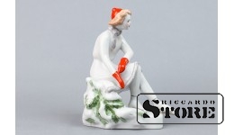 Статуэтка на катке, фарфор, Рига, Рижская фарфор-фаянсовая фабрика, автор Оксана Жникруп, 1947-1968 год, высота 14,5 см, первый сорт, CSA892