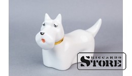 Статуэтка собака, фарфор, Рига, Рижский фарфоровый завод, автор Даце Блума, 80-е годы, первый сорт, высота 8,5 см
