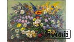 Живопись, Букет полевых цветов, Владимир Свиклис, 1989 год, 50x70.5cm CSA1042