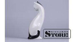 Статуэтка, Кот Арт-Деко , фарфор, Рига , Рижская фарфоровая фабрика,60-е годы , 21.5 См , 1-ЫЙ СОРТ