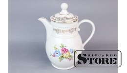 Кофейник из сервиза Таута, фарфор, Рига, Рижская фарфоро-фаянсовая фабрика, автор Екаб Бине