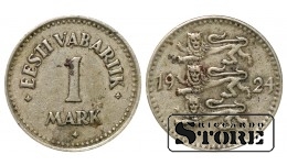 Эстония, 1 марка, 1924. год, Никелевая бронза