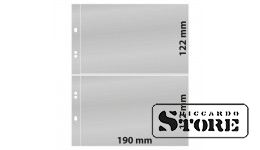 Universalūs Multi Collect numizmatikos lapai su 2 kišenėlėmis (122 mm), skaidrūs, 10 lapų komplektas