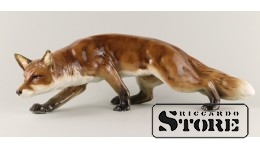 Статуэтка, Лиса , фарфор, rorstrand porcelain .Швеция , 19 век  , 40 см (длина)