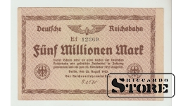 5 Million Marks Germany 1923 XF