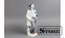Статуэтка , МАЛЬЧИК КОНЬКАМИ , Ленинградский фарфоровый завод (ЛФЗ)  ,  22 см
