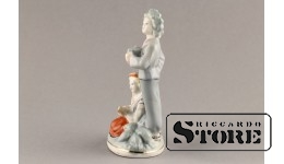 СТАТУЭТКА, Лиго, ФАРФОР, РИГА, РИЖСКАЯ ФАРФОРОВАЯ ФАБРИКА, АВТОР МОДЕЛИ - Илга Ванага, 60-Е ГОДЫ ,13.5 см, 1-ЫЙ СОРТ