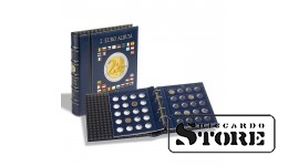 Альбом VISTA для монет номиналом 2 евро (4 нейтральных листа), вкл. футляр, синий