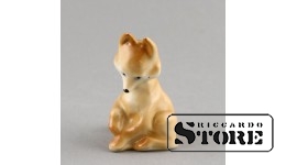 Figurine, Fox, porcelain, Riga,Riga porcelain factory, model author - R.Karkunova, 1953, 8 cm