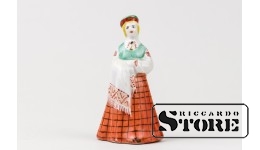 Статуэтка , Латышская мини парочка , фарфор,Рига, Рижская фарфоровая фабрика, 50-е годы , 6,5 см