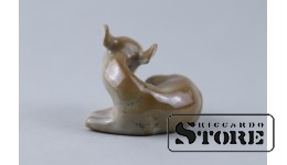 Статуэтка, Теленок , фарфор, Рига , Рижская фарфоровая фабрика, 4,5 см