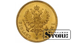 1879 Nicholas II Finland Coin Gold Coinage Rare 10 markkaa KM# 8 NGC MS 63+ #6637924-003
