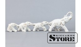Набор фигурок Слоники, фарфор, Рига, Рижский фарфоровый завод, 50е годы, CSA895
