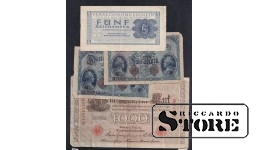 Germany 8 Pcs 1/2 Mark 1000 Mark 1 Rubel 50 KOPEKEN 20 Kopeken 1910-1918