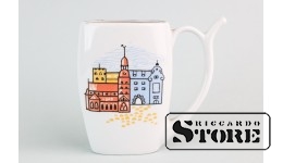 Кружка для минеральной воды с изображением панорамы Риги, Рига, Рижский фарфоровый завод, 70е годы, первый сорт