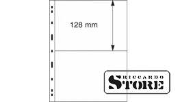 Universālas UNIPLATE sistēmas lapas ar 2 klipu kabatām (128 mm), caurspīdīgas, komplektā 5 lapas