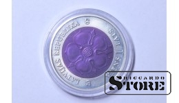 Латвия, 1 лат, Монета Времени II, 2007, серебро, ниобий