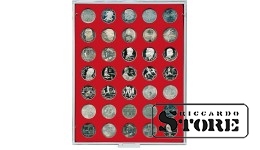 Raudonas veliūrinis dėklas 2104E (Ø31 mm)