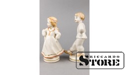 статуэтка, Народный танец, Рига , Рижская фарфоровая фабрика, 50-е годы , 13 см