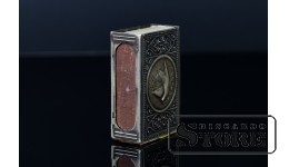 Серебряных футляр для коробка спичек, 875 проба,25 г ,  СССР
