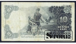 БАНКНОТА , ЛАТВИЯ , 10 ЛАТ 1937 - U 055684