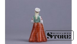 Статуэтка , Латышская мини парочка , фарфор,Рига, Рижская фарфоровая фабрика, 50-е годы , 6,5 см