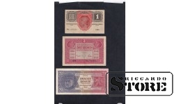 set of 3 banknotes 1298, 1208, 1926