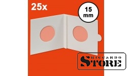 HARTBERGER 15 mm self-adhesive coin holders. Pack of 25.