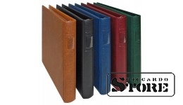 LINDNER banknote album with black interleaves — light brown.