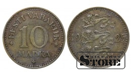 Эстония, 10 марок, 1925. год, Никелевая бронза