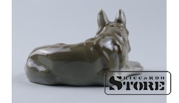 Cтатуэтка , Собака , фарфор,Рига, Рижская фарфоровая фабрика, 50-е годы , 5,5 см