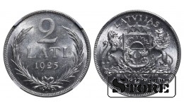 Latvia 2 Lati 1925 NGC MS 63 (8582799-013)