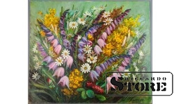 Живопись, Букет полевых цветов, Владимир Свиклис, 1989 год, 50x59.5cm CSA1045