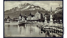 Старинная открытка 1939 года Люцерн