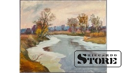 Живопись, Зимняя река, Владимир Свиклис, 51.5x61.5cm CSA1033