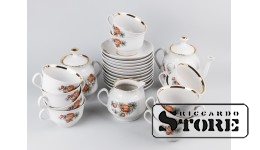 Чайный сервиз Мара, фарфор, Рига, Рижский фарфоровый завод, автор Зина Улсте, 1977-1984 год, первый сорт CSA389
