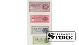 Germany  1, 5, 10, 50 Reichsmark 1944 Set 4 banknotes UNC