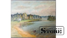 Живопись, Берег реки, Владимир Свиклис, 1994 год, 51.5x61.5cm CSA1072