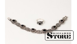 Серебряное кольцо и браслет , 39 g