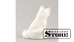 Статуэтка, Полярная Лиса , фарфор, Рига , Рижская фарфоровая фабрика, 50-е годы , 6.5 см.