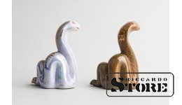 Статуэтка змея, фарфор, Рига, Рижский фарфоровый завод, автор А.Пашкевич, 1988 год