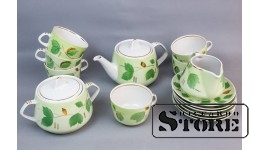 Чайный сервиз Виола, фарфор, Рига, Рижская фарфоро-фаянсовая фабрика, автор формы Левон Агаджанян, 1964-1968 год, первый сорт
