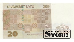 БАНКНОТА, ЛАТВИЯ, 20 Лат 2009 год - UNC