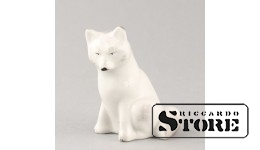 Статуэтка, Полярная Лиса , фарфор, Рига , Рижская фарфоровая фабрика, 50-е годы , 6.5 см.