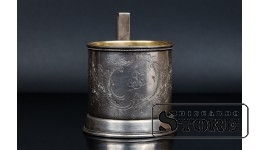 СЕРЕБРЯНЫЙ ПОДСТАКАННИК 84 проба, России ,  Вес 105 г