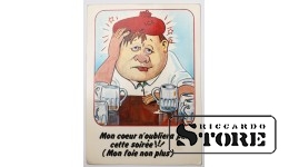 Vintage card Beer lover. 20th century # NT244