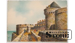 Vintage postcard View from the castle to the sea. 20th century # NT278