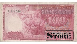 BANKNOTE , LATVIA, 100 LATI 1939 GADS- A 811536