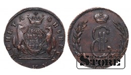 Российская империя, 1 копейка , К М, 1778. год, медь