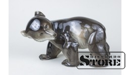 Статуэтка, Медведь, фарфор, фабрика М.С. Кузнецова, 20-30е годы , 16.3 x 6.9 x 9.1 см